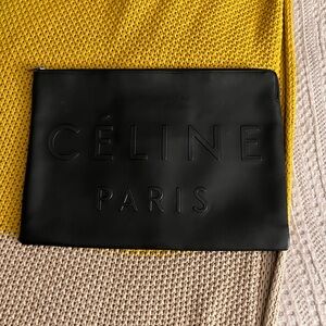 Céline Black Leather Pouch